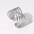 IG Style Stripe Geometric Stainless Steel Electroplating Rings