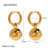 IG Style Letter Text Number Stainless Steel 18K Gold Plated Earrings