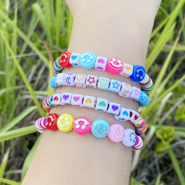 Women Bohemian Rhombus Bead Knitting Bracelets