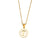 Fashion Round Number Text Letter Stainless Steel 18K Gold Plated Necklaces