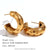 Fashion Heart Geometric Stainless Steel 18K Gold Plated Earrings