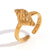 Fashion Niche Geometric Stainless Steel 18K Gold Plated Rings