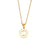 Fashion Round Number Text Letter Stainless Steel 18K Gold Plated Necklaces