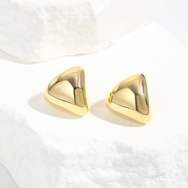 Versatile Triangle Geometric Copper Electroplating Earrings