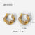 IG Style Circle Geometric Stainless Steel 18K Gold Plated Earrings