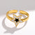 IG Style Pentagram Geometric Stainless Steel Electroplating Rings