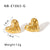 IG Style Square Irregular Heart Heart Geometric Stainless Steel Electroplating Earrings