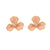 Vintage Retro Petal Flower Stainless Steel Oil Dripping Stud Earrings