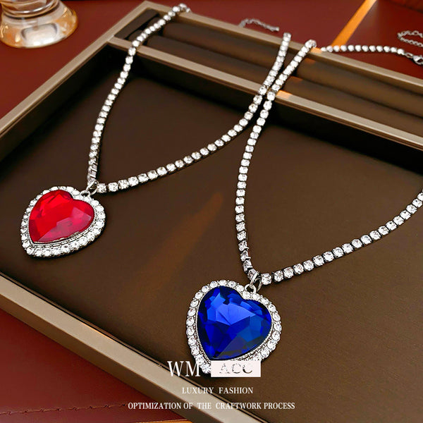 Moderate Luxury Flower Flower Copper Diamond Inlay Necklaces