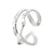 Women Minimalist Asymmetrical Irregular Stainless Steel Rings