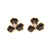 Vintage Retro Petal Flower Stainless Steel Oil Dripping Stud Earrings