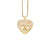 Fashion Heart Copper Diamond Inlay Pendants