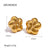 IG Style Flower Stainless Steel 18K Gold Plated Earrings