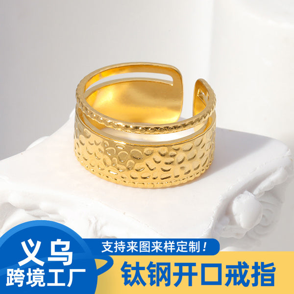 Unisex Punk Stainless Steel Electroplating Rings