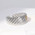 Women Minimalist Stripe Ellipse Leaf Stainless Steel Rings