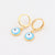 Japanese / Korean IG Style Women Minimalist Natural Metal Mixed Color Eye Droplet Resin Oil Dripping Drop Earrings