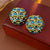 Medieval Round Triangle Geometric Alloy Electroplating Earrings