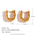 Fashion Circle U-Shape Geometric Stainless Steel 18K Gold Plated Earrings