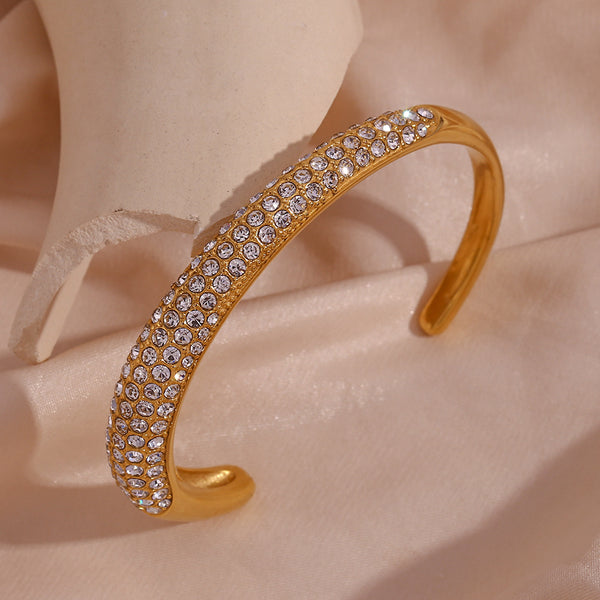 Minimalist Circle Stainless Steel 18K Gold Plated Bangles