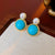 Luxurious Round Geometric Plastic Electroplating Earrings