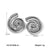 IG Style Snail Geometric Stainless Steel Electroplating Earrings