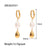 IG Style Pearl Geometric Stainless Steel 18K Gold Plated Earrings