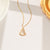 Korean Geometric Titanium Steel 18K Gold Plated Necklaces