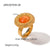 IG Style Circle Geometric Stainless Steel 18K Gold Plated Rings