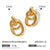 IG Style Circle Stainless Steel 18K Gold Plated Earrings