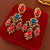 Medieval Droplet Droplet Geometric Alloy Diamond Inlay Earrings