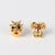 Moderate Luxury Antler Irregular Conical Cartoon Chinese Zodiac Animal Copper Diamond Inlay Stud Earrings