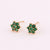 IG Style Women Flower Petal Flower Copper Diamond Inlay Earrings