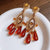 Medieval Flower Animal Leaf Geometric Droplet Flower Chinese Zodiac Artificial Pearl Oil Dripping Earrings