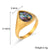 Fashion Ellipse Circle Geometric Stainless Steel 18K Gold Plated Rings