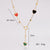 Minimalist Asymmetrical Tassel Bowknot Stainless Steel Electroplating Necklaces