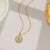 Letter Text Number Titanium Steel 18K Gold Plated Necklaces