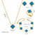 Moderate Luxury Quadrilateral Geometric Heart Titanium Steel 18K Gold Plated Necklaces