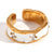 Women Fashion Circle Geometric Stainless Steel 18K Gold Plated Rings