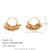 Fashion Flower Geometric Stainless Steel Electroplating Earrings