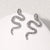 Snake Animal Chinese Zodiac Stainless Steel Electroplating Stud Earrings