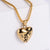 Retro Men Vintage Metal Retro Chain Vintage Heart Metal Pendants