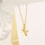 Women Minimalist Geometric Metal Dragonfly Stainless Steel Electroplating Necklaces