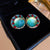 Medieval Droplet Pearl Droplet Geometric Alloy Diamond Inlay Earrings