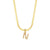 Fashion Letter Number Text Stainless Steel 18K Gold Plated Necklaces