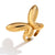 Women Fashion Butterfly Geometric Chinese Zodiac Animal Stainless Steel 18K Gold Plated Rings