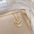 Korean Women Moon Geometric Stainless Steel Electroplating Necklaces