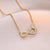 Moderate Luxury Number Letter Text Titanium Steel 18K Gold Plated Necklaces