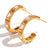 Fashion Circle Geometric Stainless Steel 18K Gold Plated Earrings