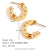 Fashion Circle Geometric Stainless Steel 18K Gold Plated Earrings