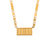 Fashion Number Text Letter Stainless Steel 18K Gold Plated Necklaces